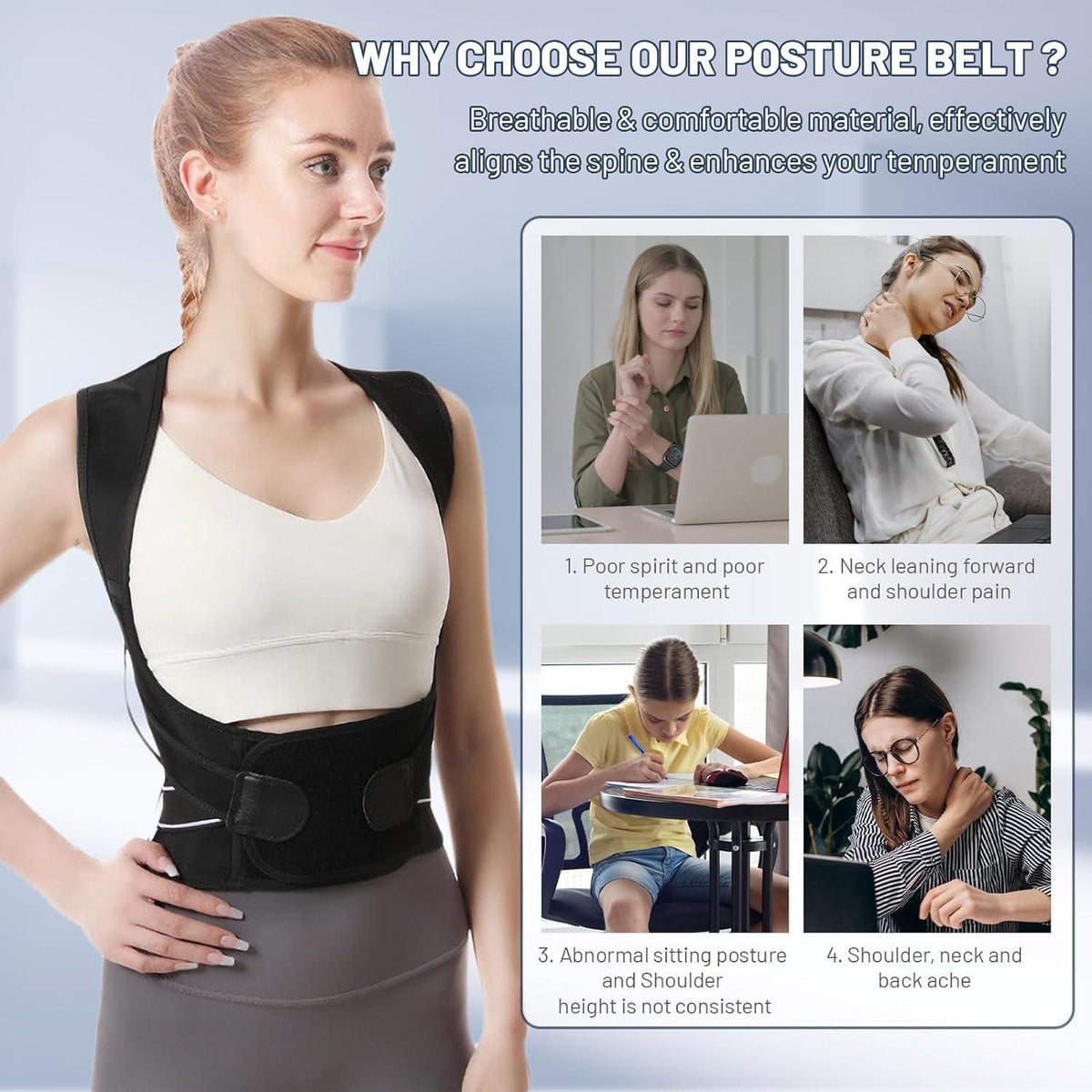 Dazzle fox Premium Posture Corrector Belt Unisex